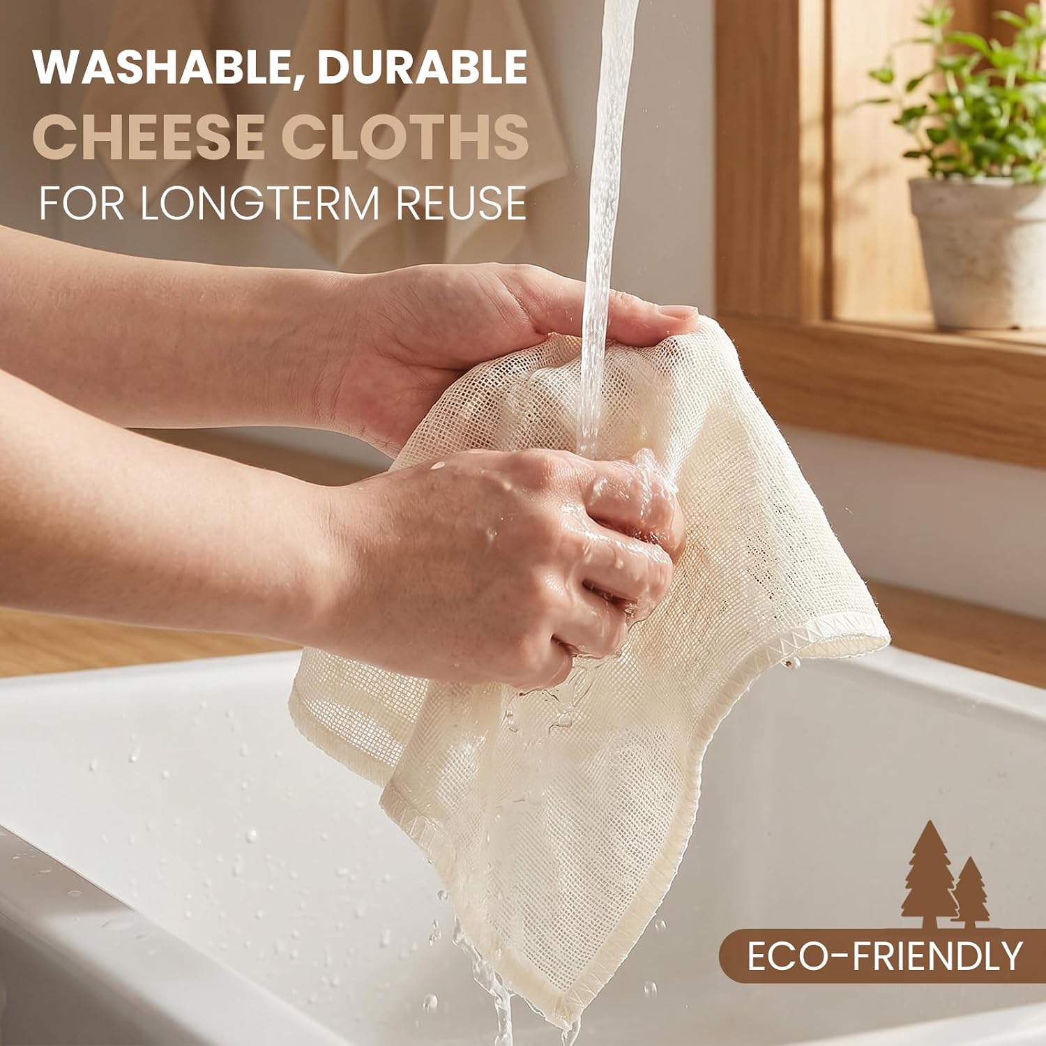 6Pcs Cheese Cloths 18x18 Inch, Grade 100 Cheesecloth for Straining