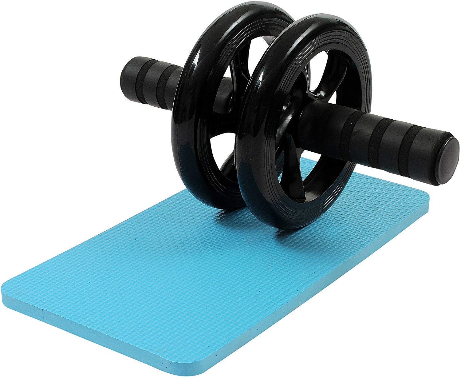 XIBO Double Wheel Abs Roller Total Body AB Roller with Thick Knee Pad Mat Exerciser for Abdominal Stomach Exercise Training for Men and Women.-image-46