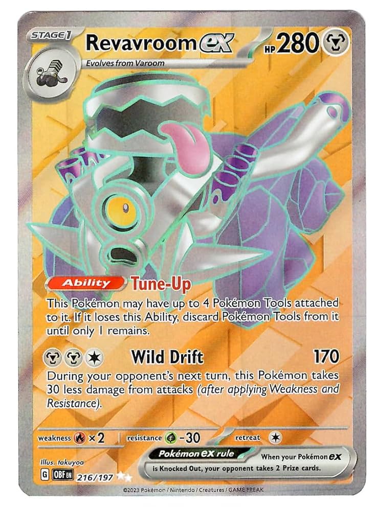 ‪ෆ‪.*・゜ Pokemon - Revavroom ex 216/197 - Obsidian Flames - Ultra