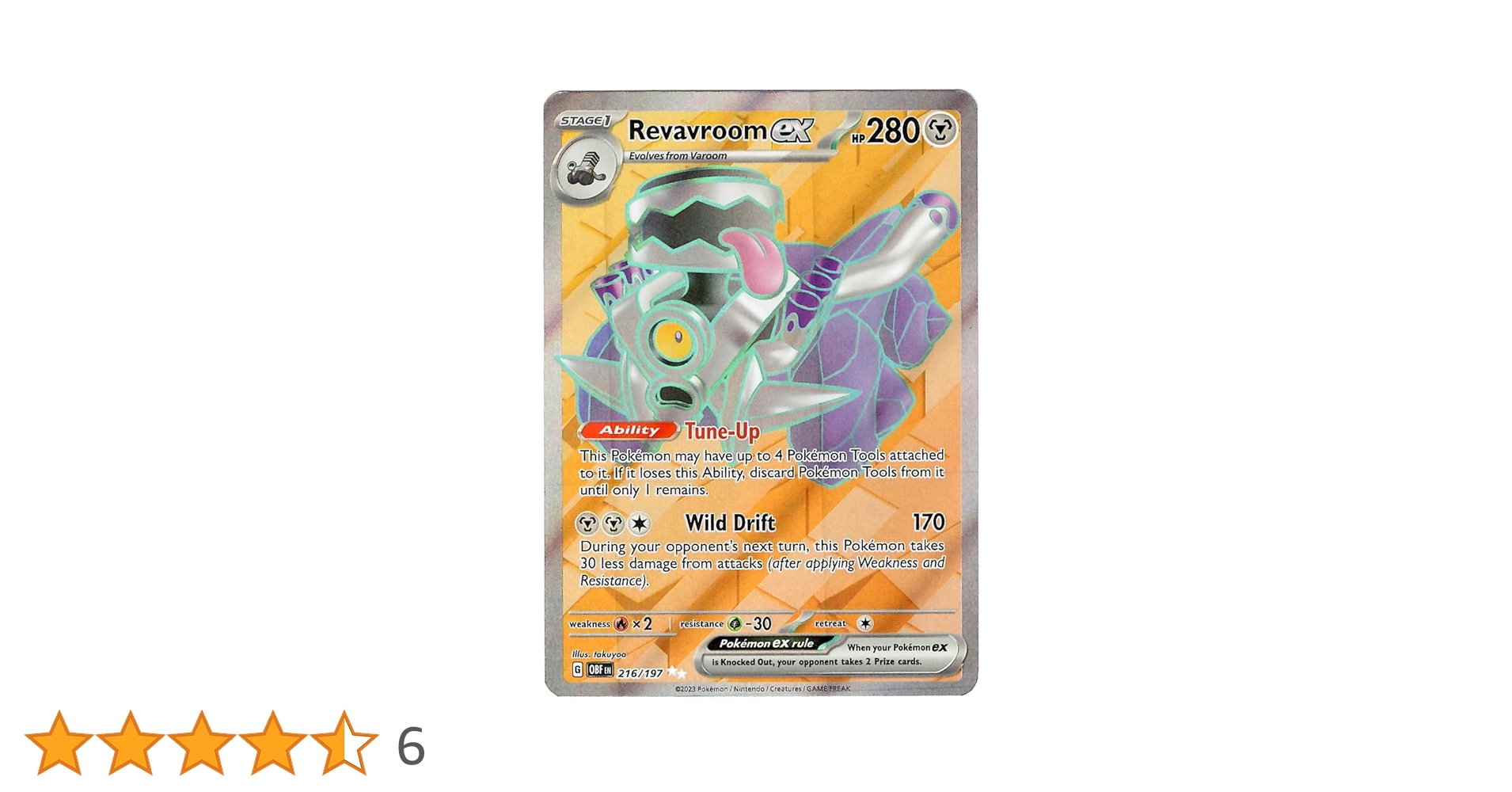 Pokemon - Revavroom ex 216/197 - Obsidian Flames - Ultra