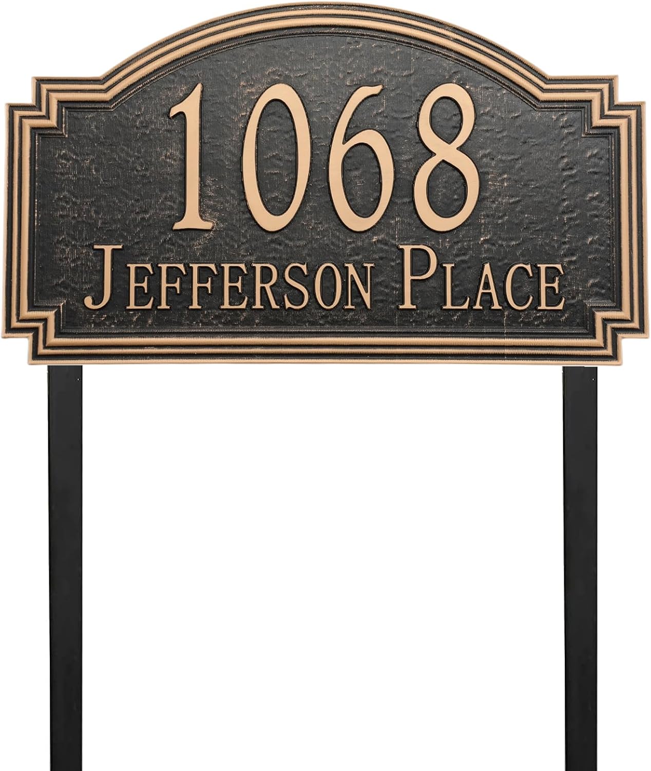 Address Sign Lawn Mounted Custom House Number Plaque