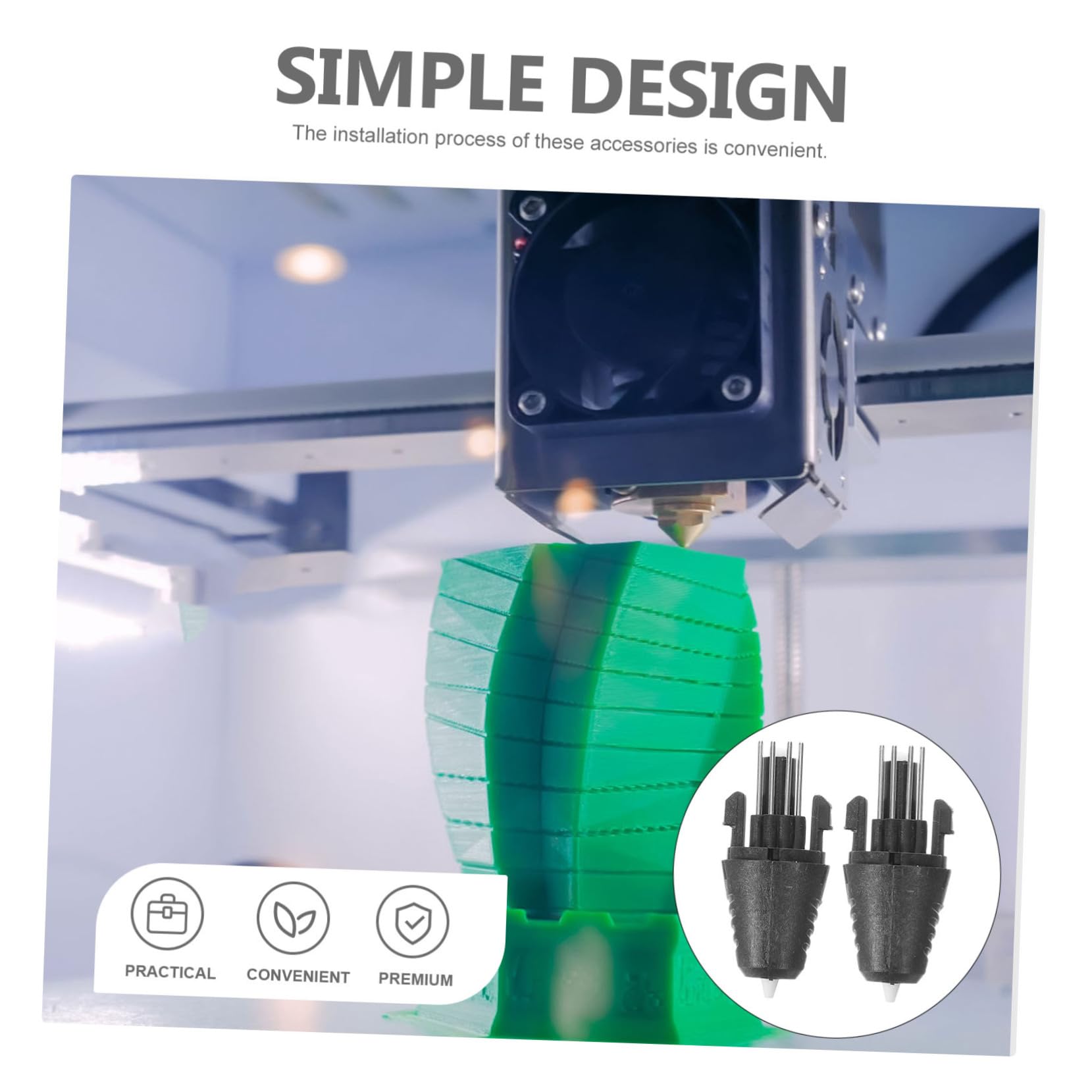 GLEAVI 10 Pièces Accessoires Pour Stylos D'impression Pièces De Têtes De Stylo Pièce De Rechange Accessoire De Remplacement De Stylo D'impression Tête De Rechange 3d Plastique Réparation