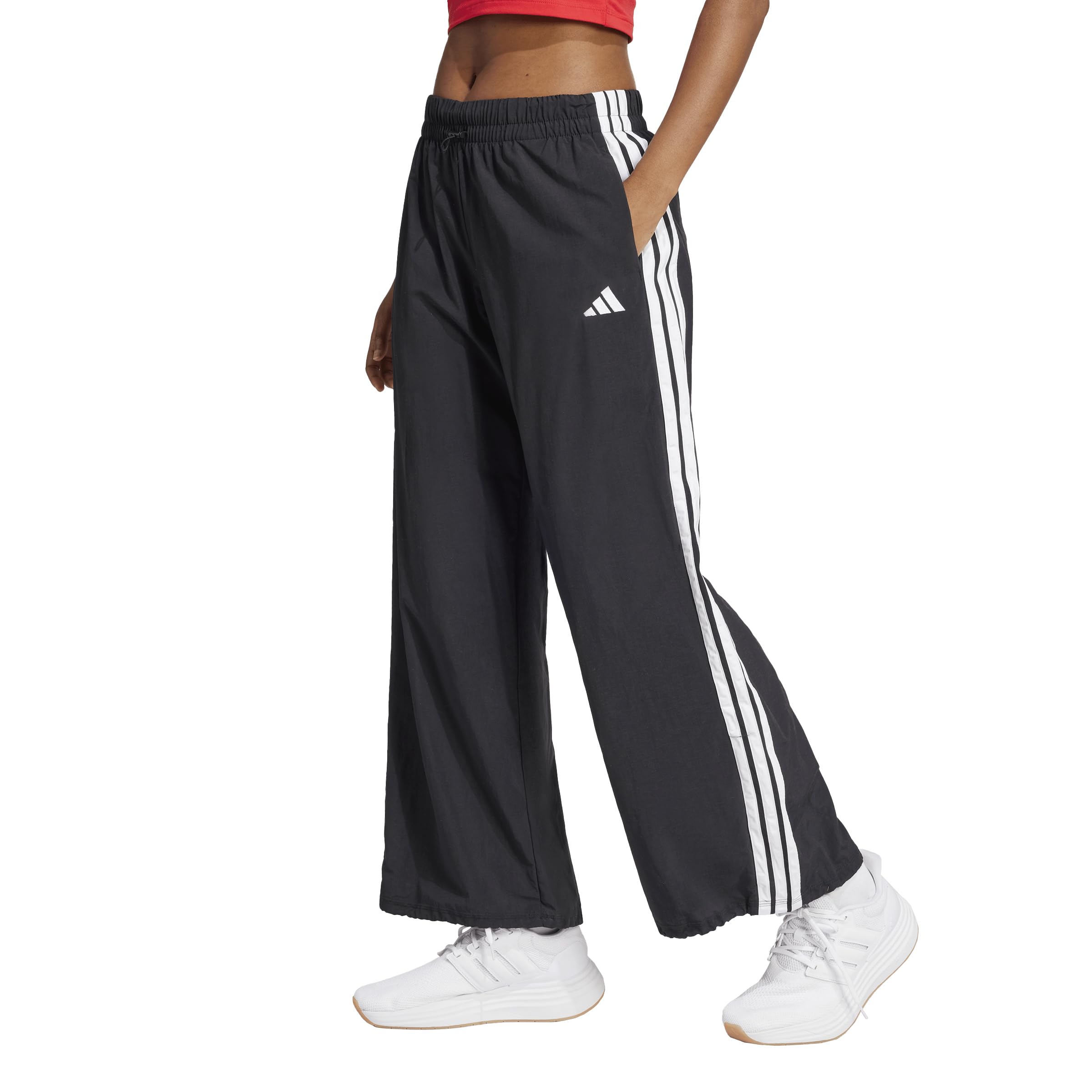 adidas Women's Essentials 3-Stripes Woven Parachute Pants