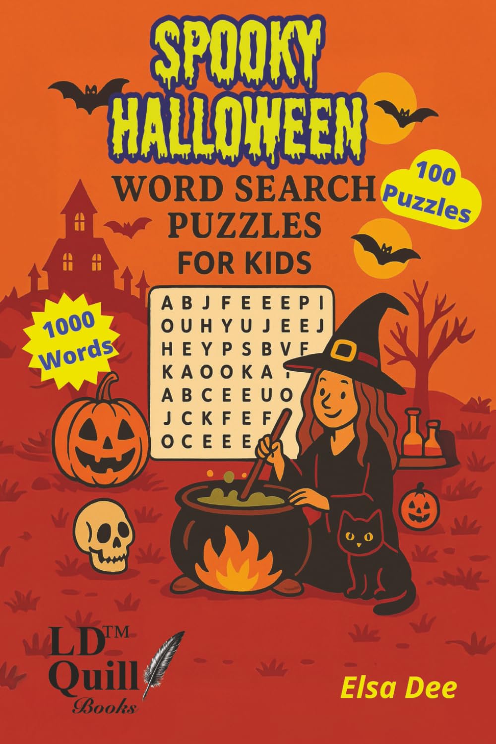 Spooky Halloween Word Search Puzzles for Kids: Fun and Spooky Halloween Word Search for Kids Ages 5–10