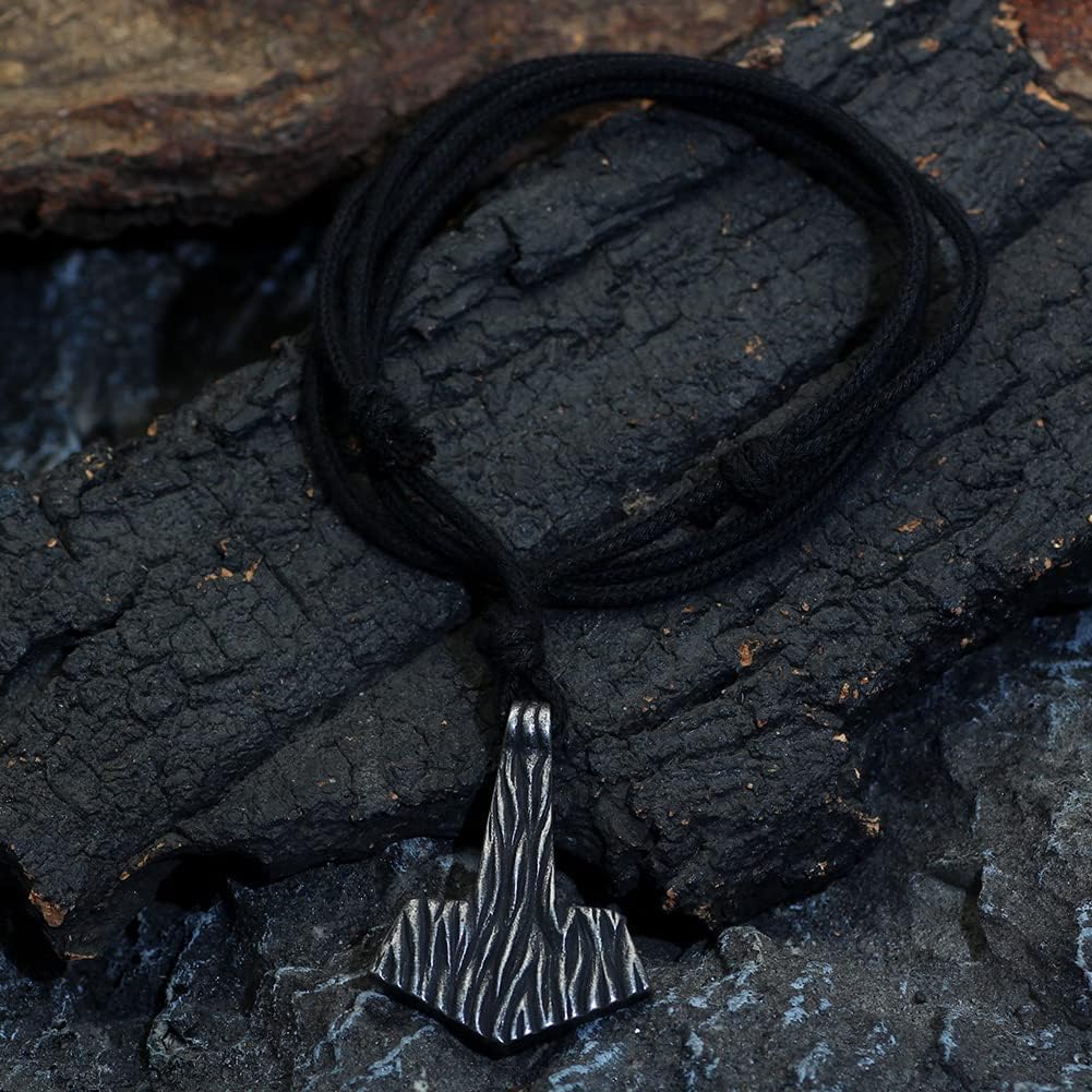 Miniatura 2 de Collar Nordic Viking Thor Hammjolnir para hombre acero inoxidable joyería vikinga regalo Acero inoxidable Sin gemas
