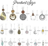 Vista 8 de 16 pares de aretes boho para mujer