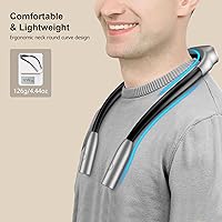 Vista 3 de Gritin - Luz de lectura para el cuello LED, luz de libro para leer en la cama - Cuidado de los ojos, 3 colores, brillo ajustable, brazos flexibles