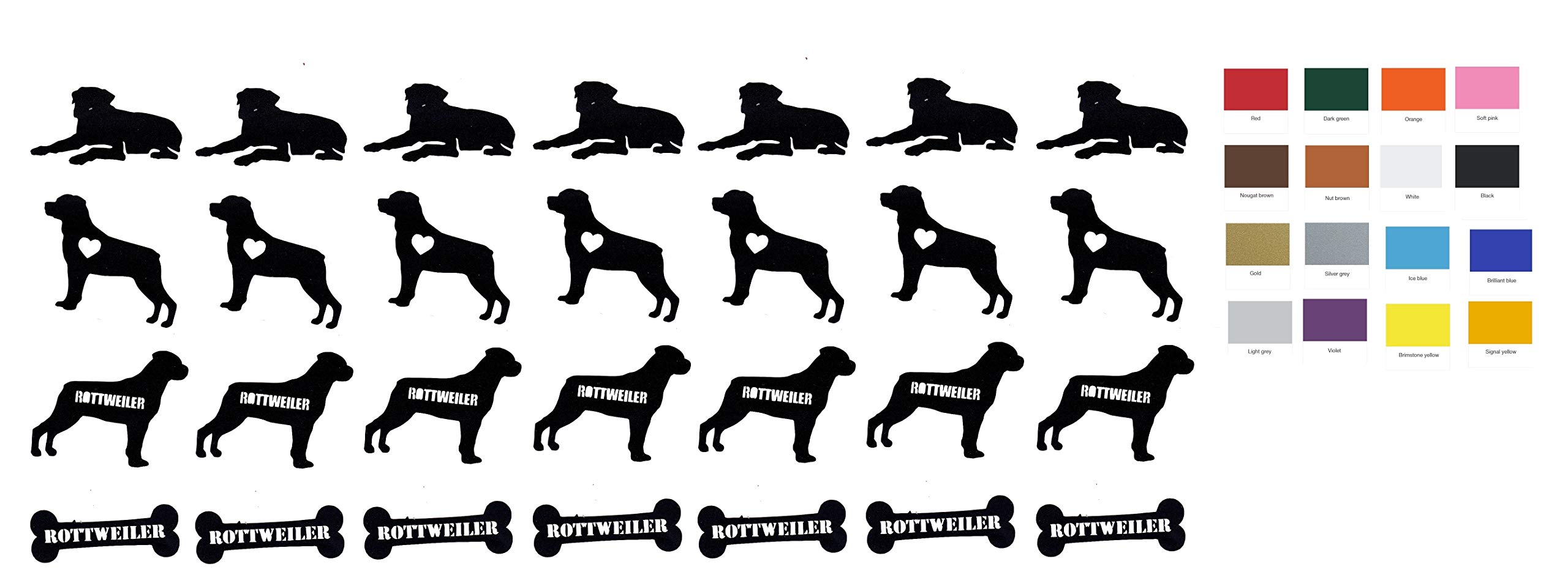 Rottweiler Collection (Rottweiler Vinyl Stickers)