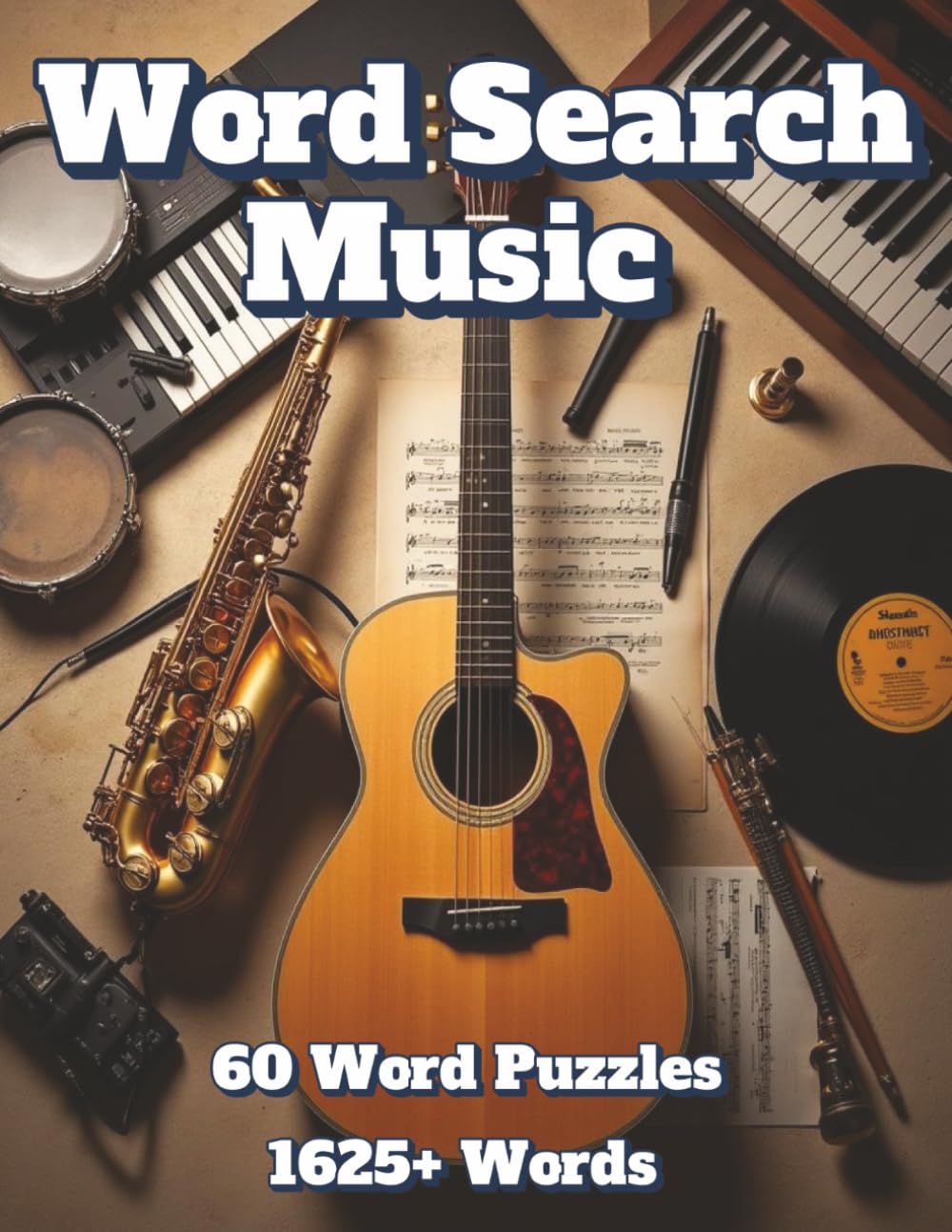 Word Search Music: 60 Word Puzzles 1625+ Words (Americana)