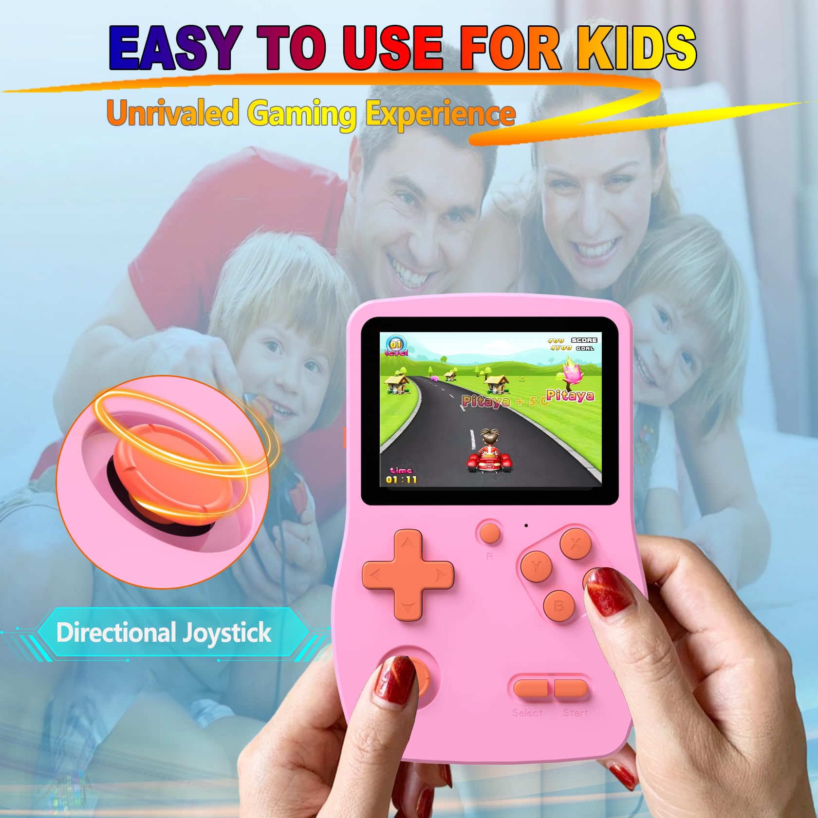 Giocattoli di gioco portatili per bambini con videogiochi 139 32 bit, per ragazzi e ragazze, schermo IPS 3,0 pollici, ricaricabile, dispositivo retrò, per feste, Pasqua