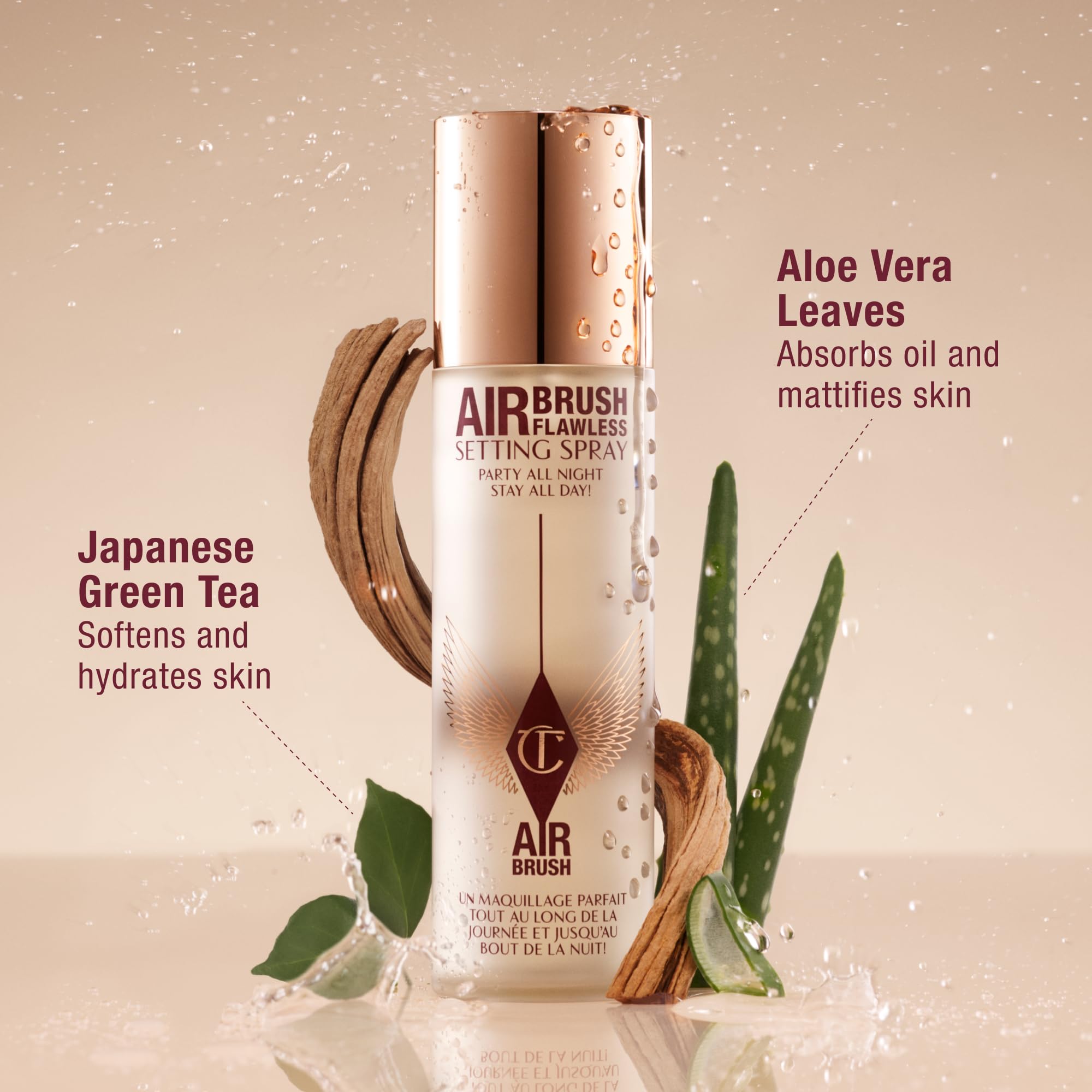 Charlotte Tilbury Airbrush Flawless Setting Spray - Ultra-Fine Hydrating Mist to Prime & Set Face Makeup For Up to 16Hr - Soothes, Blurs Pores & Calms Skin
