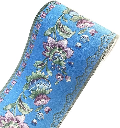 Miniatura 3 de Teemall Papel tapiz autoadhesivo 3D de farol azul, impermeable, PVC, borde de pared para cocina, habitación de niños, calcomanías de pared para