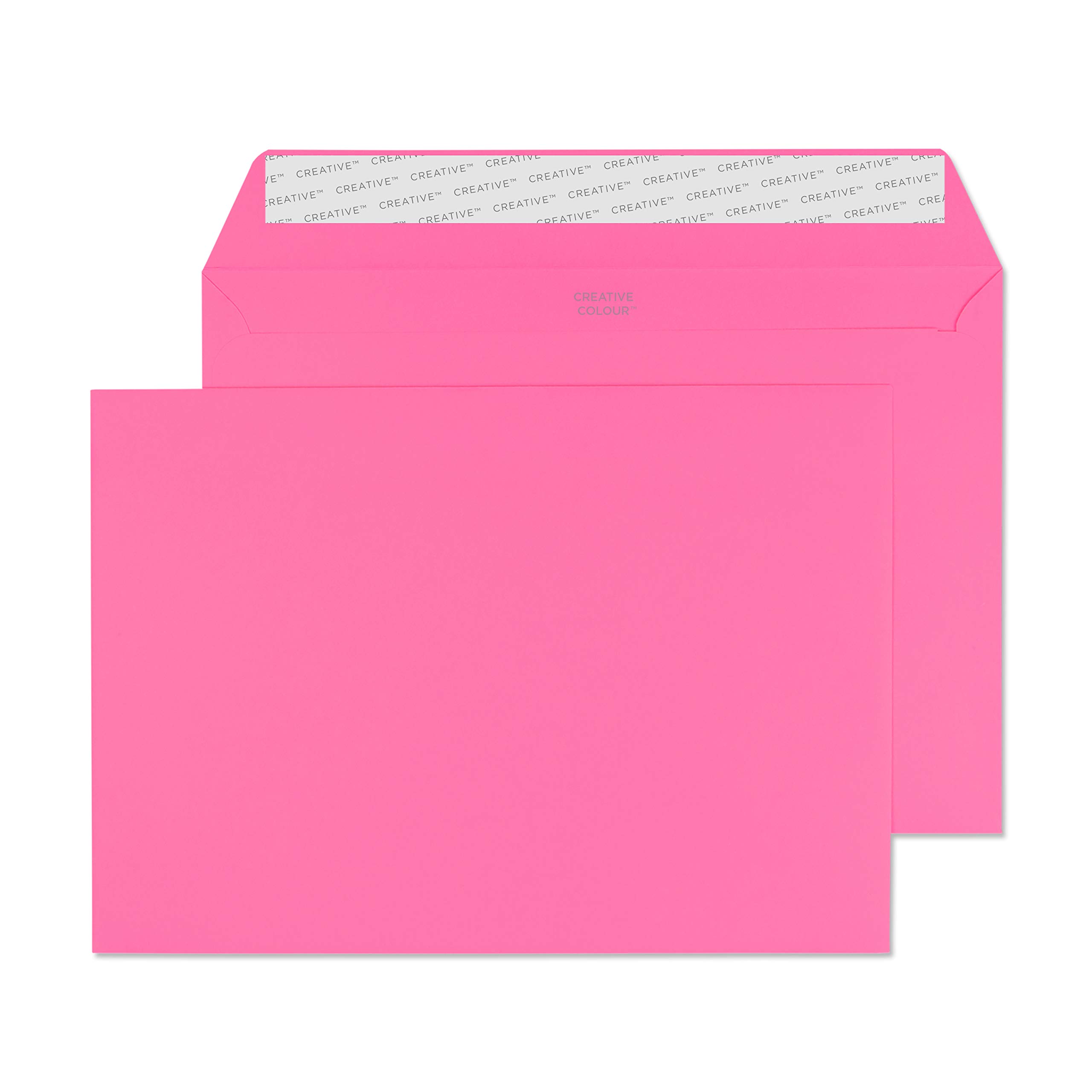 Blake Creative Colour C5 162 x 229 mm 120 gsm Peel & Seal Wallet Envelopes (45302) Flamingo Pink - Pack of 25