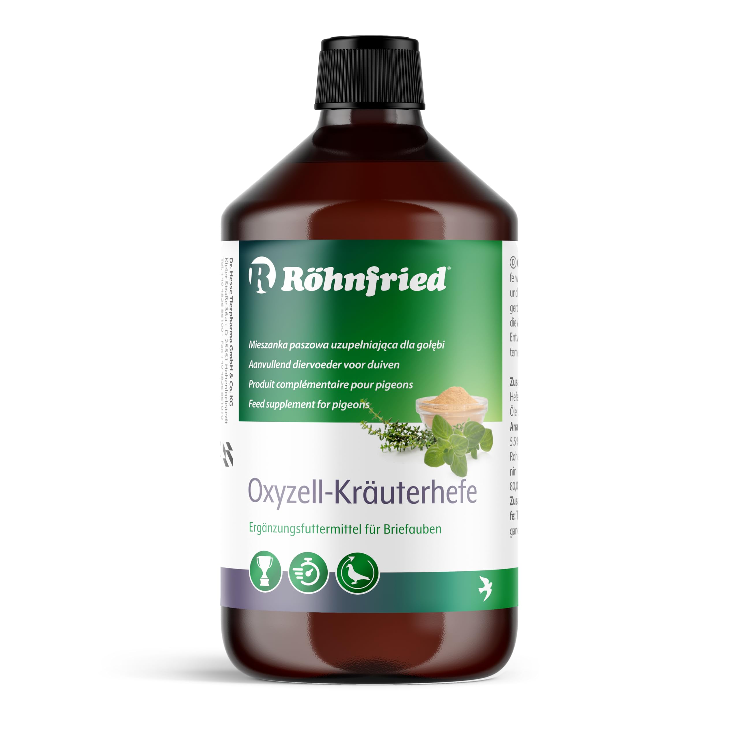 Röhnfried Oxyzell-Kräuterhefe 500ml für Tauben