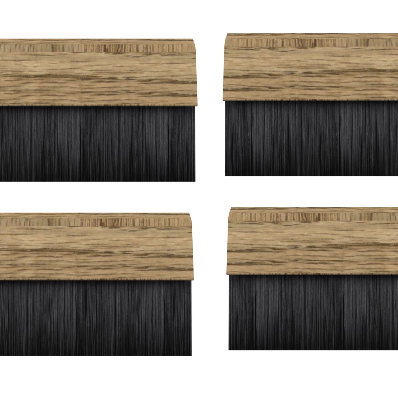 Stormguard Light Oak 02Am0020838lwo Bds Cover Clip Bottom Of The Door Brush Draught Seal, 838 Mm, Set Of 4 Piece