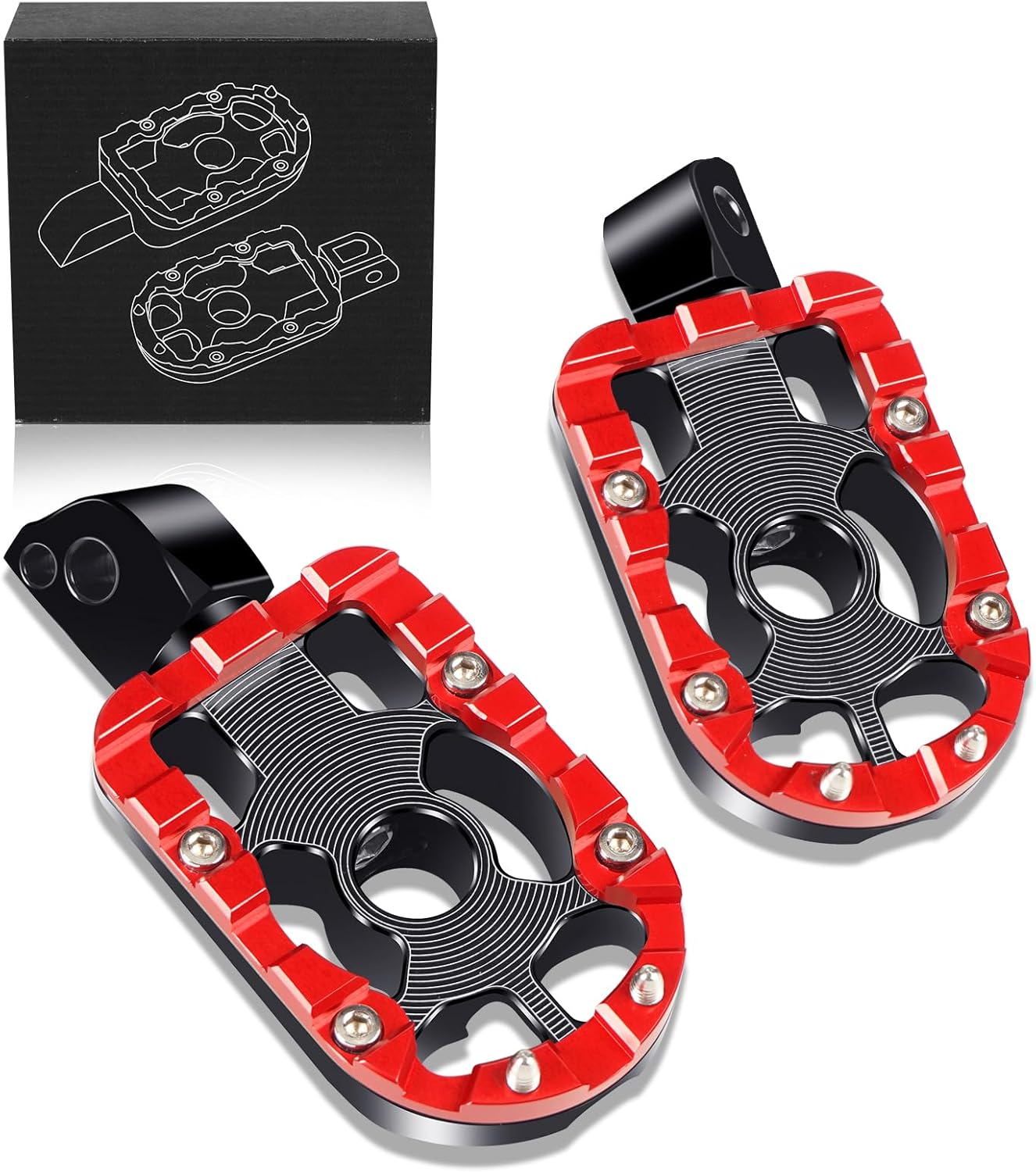 TDZ M8 Softail Lowrider Rear Footpegs For Harley Softail Slim/Lower Rider/Street Bob/Fat Bob/Sport Glide 2018-2023, Motorcycle MX Style Footpegs Footrest Pedal for Harley