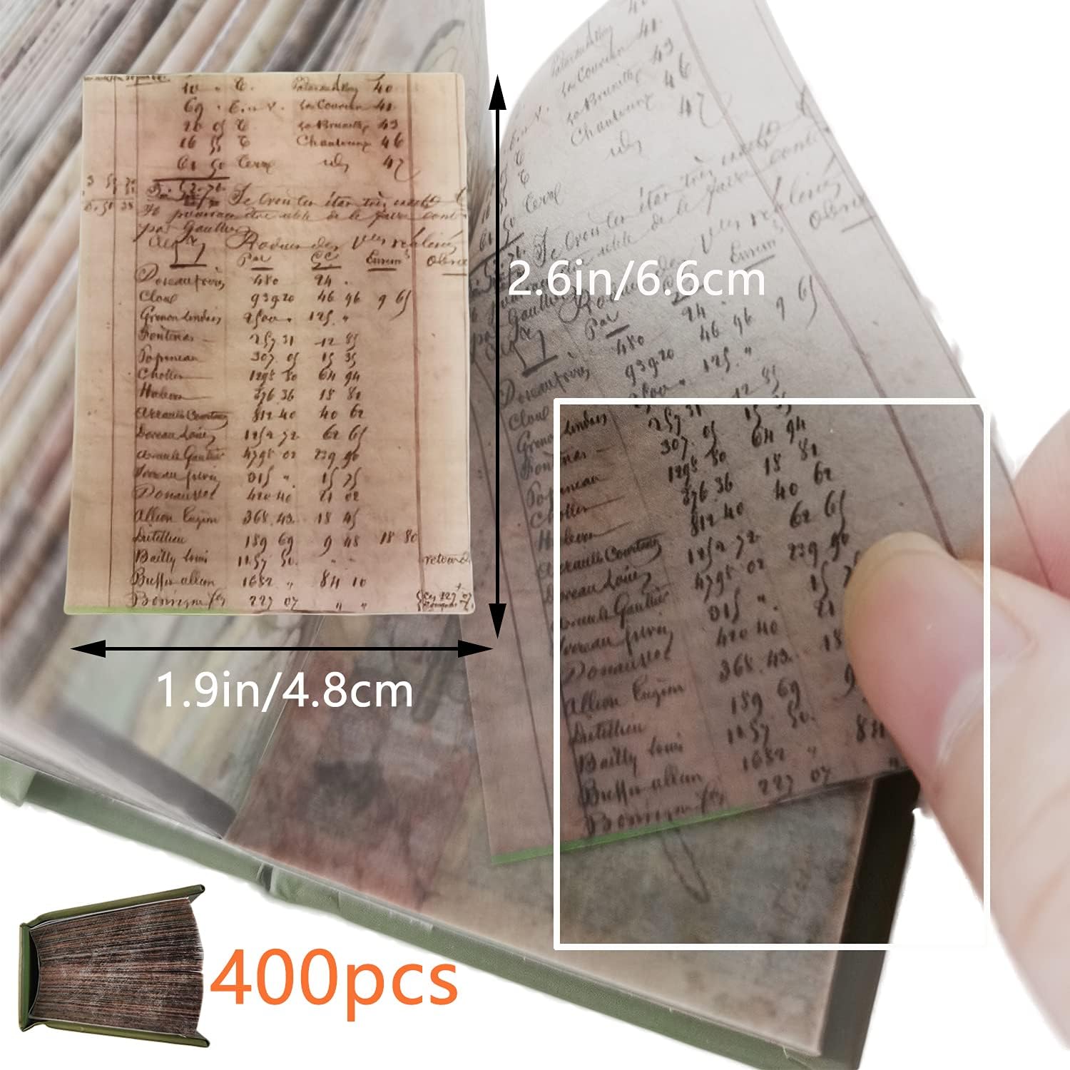 Vintage 400 pcs Scrapbooking Paper Vintage Journaling Scrapbooking Supplies Craft Kits for Junk Journal Planners Embellishment Supplies