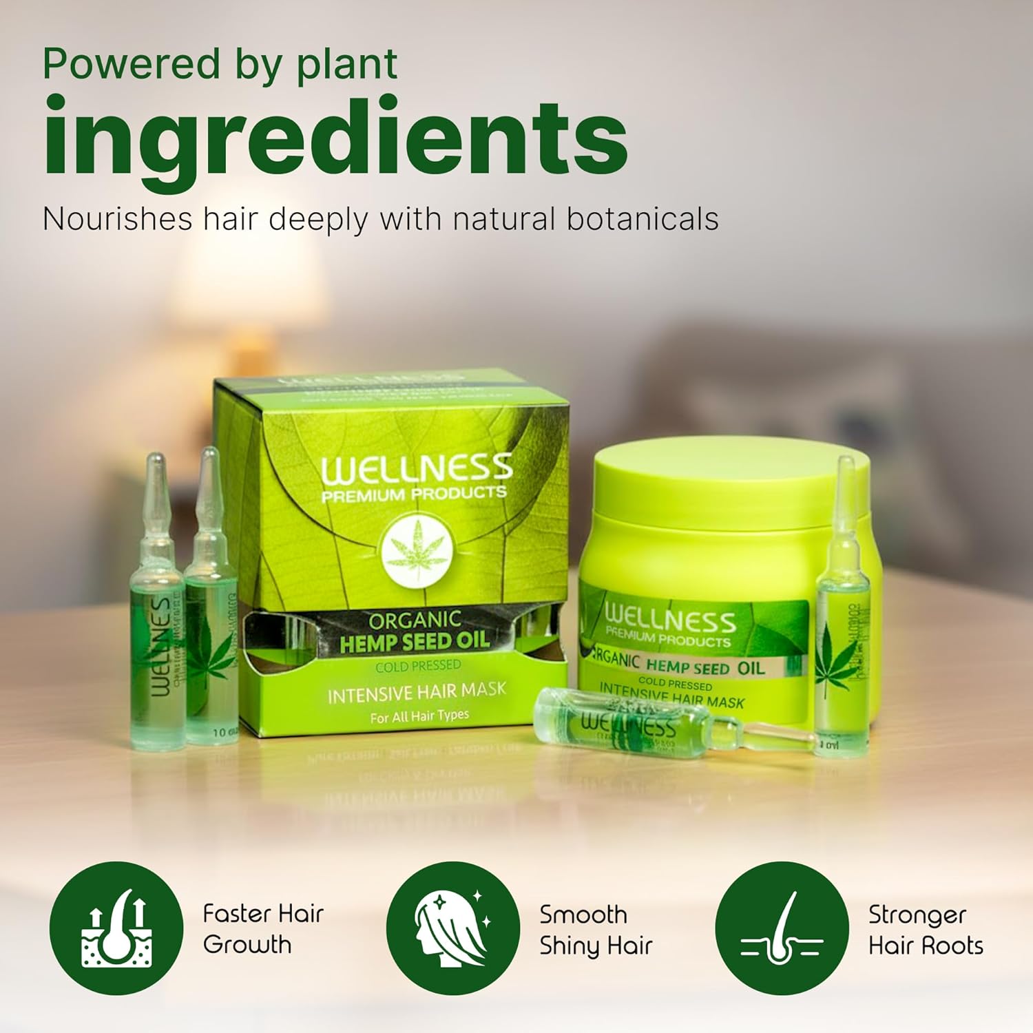 Wellness Premium Products - Intensive Hair Mask - Organic Hemp Seed Oil