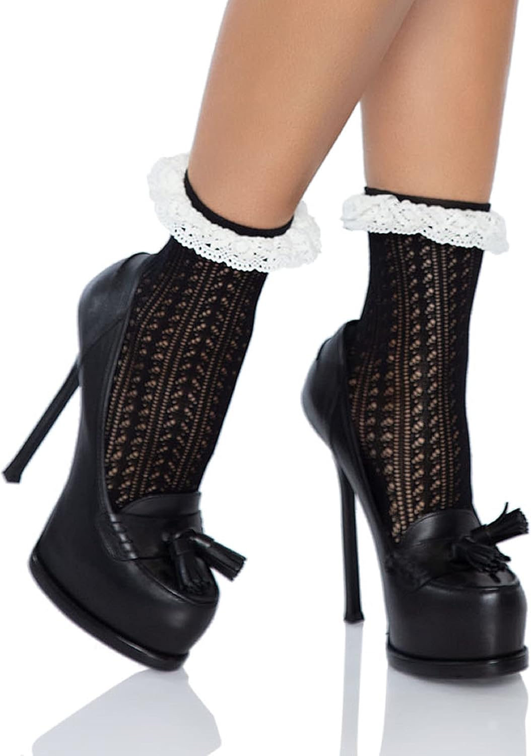 Leg Avenue womens Adult Sized Costumes, Black/White, One Size US: Clothing, Shoes & Jewelry