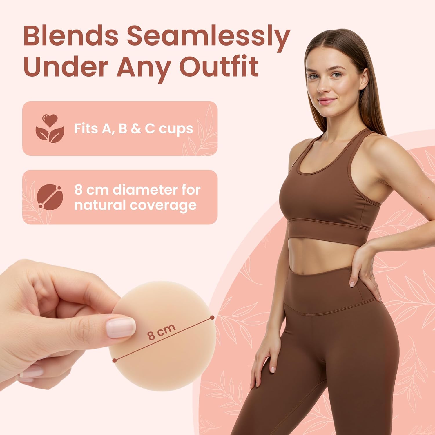 Nipple Covers for Women with Case - Reusable Silicone Pasties, Waterproof Invisible Bra Cups, Fits A-C Cups - Image 4