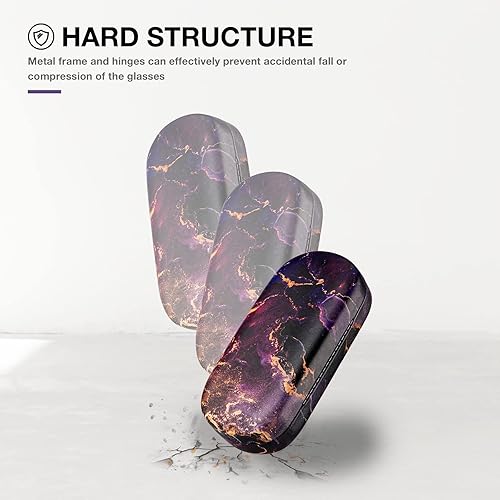 Miniatura 52 de molshine Estuche rígido de cuero para lentes de sol, funda clásica para gafas grandes para mujeres y hombres,Gafas de sol