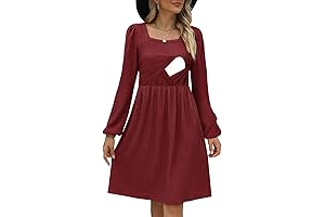 Women's Christmas Nursing Dress: Festive Comfort for Holiday Season