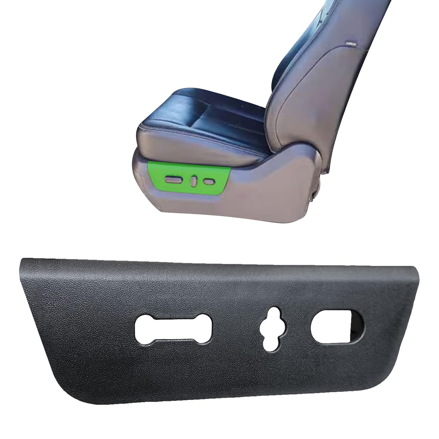 Front Left Driver Side Seat Shield Bezel Power Seat Adjuster Switch Insert Housing Fits for Ford F-250 F-350 F-450 F-550 Super Duty Lariat Platinum King Ranch 2011 2012 2013 2014 2015 2016