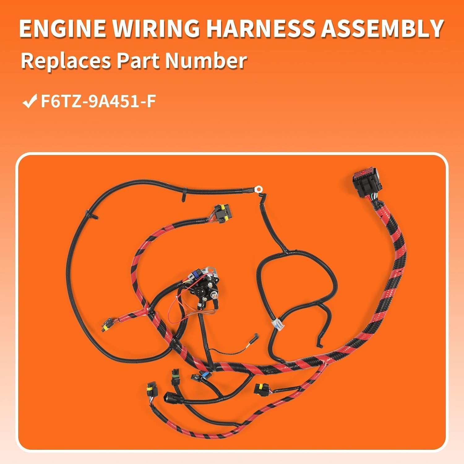 Engine Wiring Harness Compatible with 250 350(Fit F Series) 1994-1996 Super Duty 7.3L S/D Direct Injected Turbo Diesel F6TZ-9A451-F