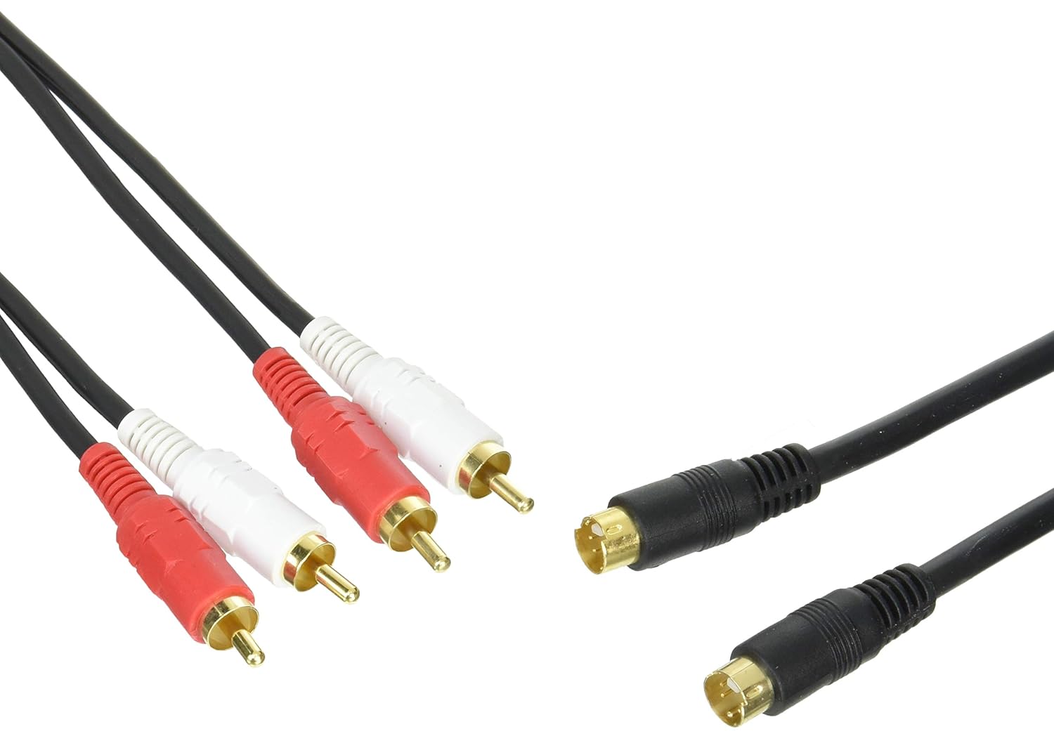 [Bundle Pack] Conversion Fame Video Cable (Small, Red/White) 1.8 m SRCA – G
