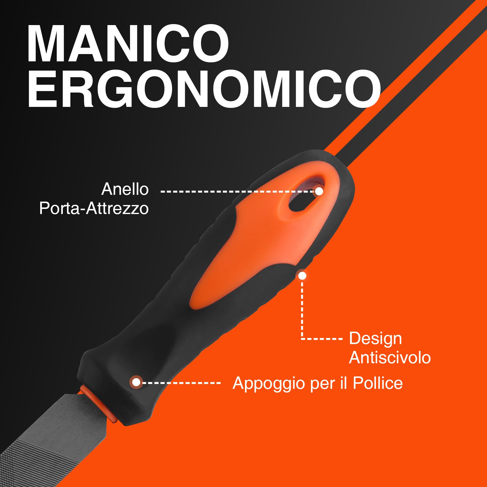 ValueMax Set di Lime Professionali da 17 Pezzi con Custodia, 4 Lime Grandi da 200 mm,12 Lime Piccolo ad Ago da 100 mm, Spazzola di Pulizia, Lavorazione per Metallo, Legno