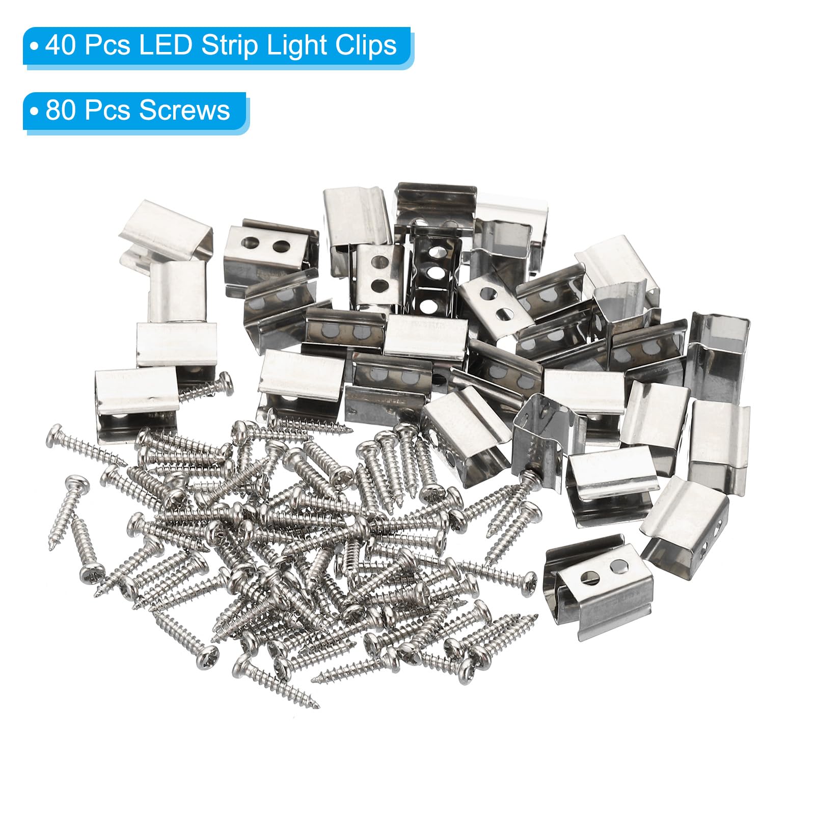 Led Strip Light Clips Uxcell , 48 Pack Mounting Bracket Fixing Clips ...