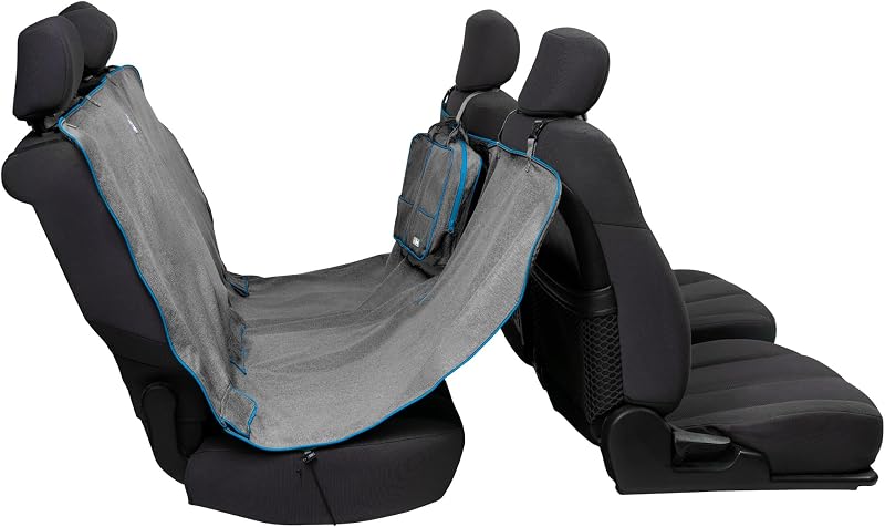 Funda para asiento de hamaca Heather, color carbón, 55" de ancho | Protege los asientos de patas embarradas y pelo de mascotas, resistente al agua y a las manchas, ajuste seguro, apertura fácil de usar para pasajeros, para automóviles y SUV