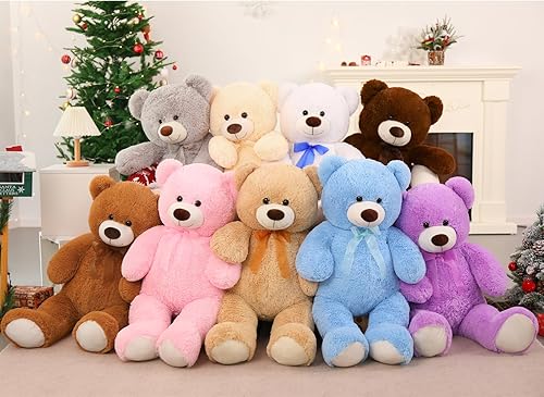 Miniatura 4 de CYBIL HOME - Oso de peluche gigante para novias y niños, 35 pulgadas, (color morado).