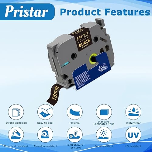 Vista 77 de Pristar Paquete de 3 cintas de etiquetas de 0.35 pulgadas compatibles con Brother TZe-221 TZ-221 TZe TZ Cinta blanca laminada de 0.354 in 0.35 Negro