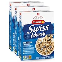 Vista 7 de Familia Swiss Muesli Protein Crunch, cereal lleno de energía con supersemillas y miel, 21 onzas (paquete de 6)