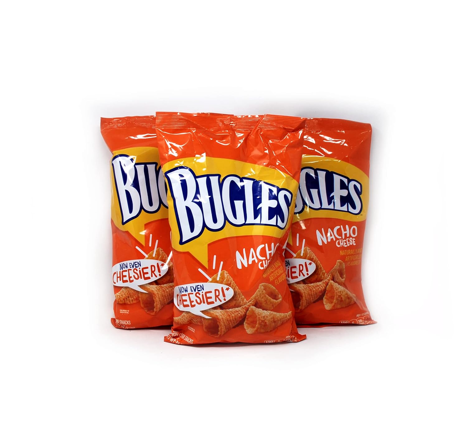 JFS Bugles Nacho Cheese Corn Chips (3 Bags) 7.5 oz