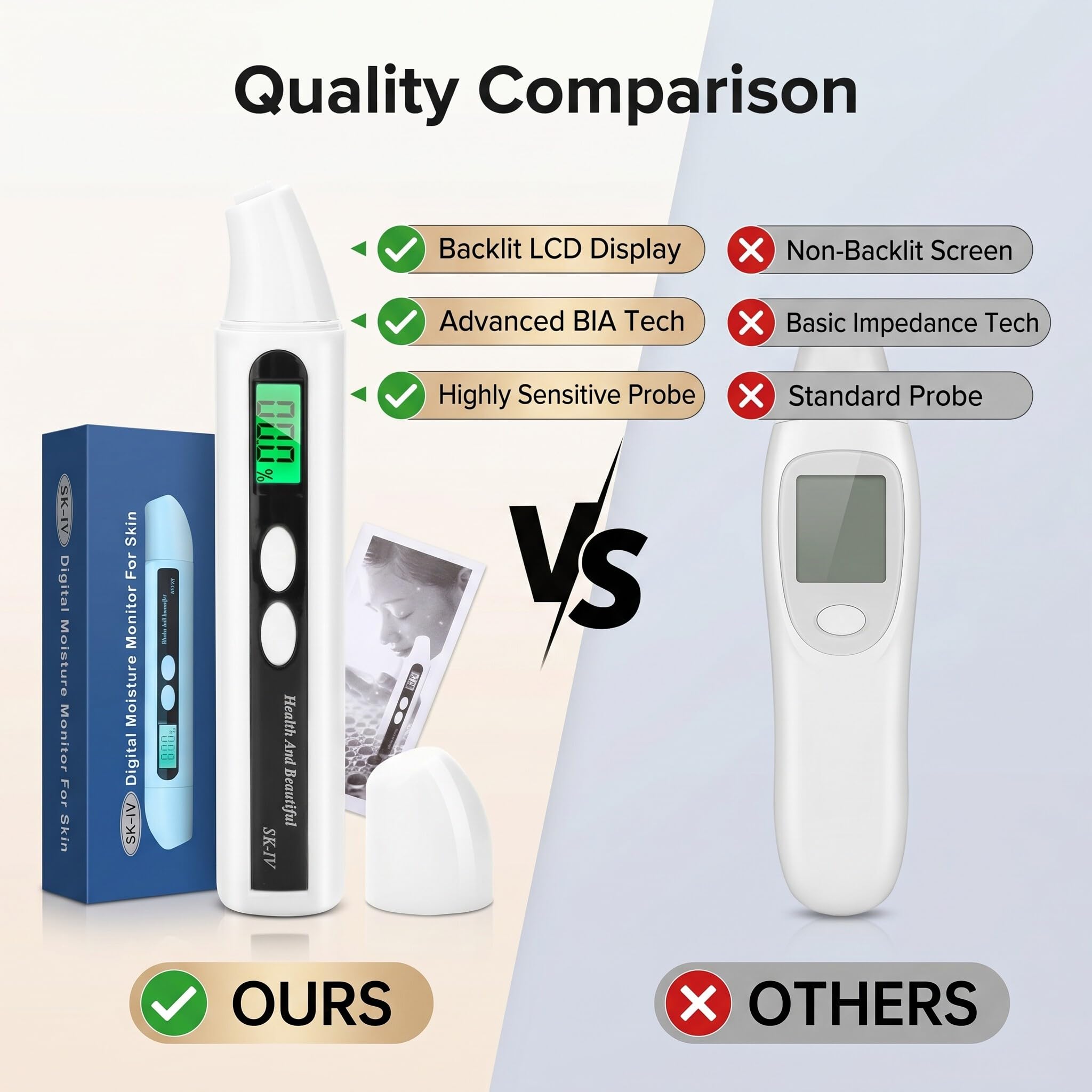 Skin Moisture Analyzer - Hydration Tester -4