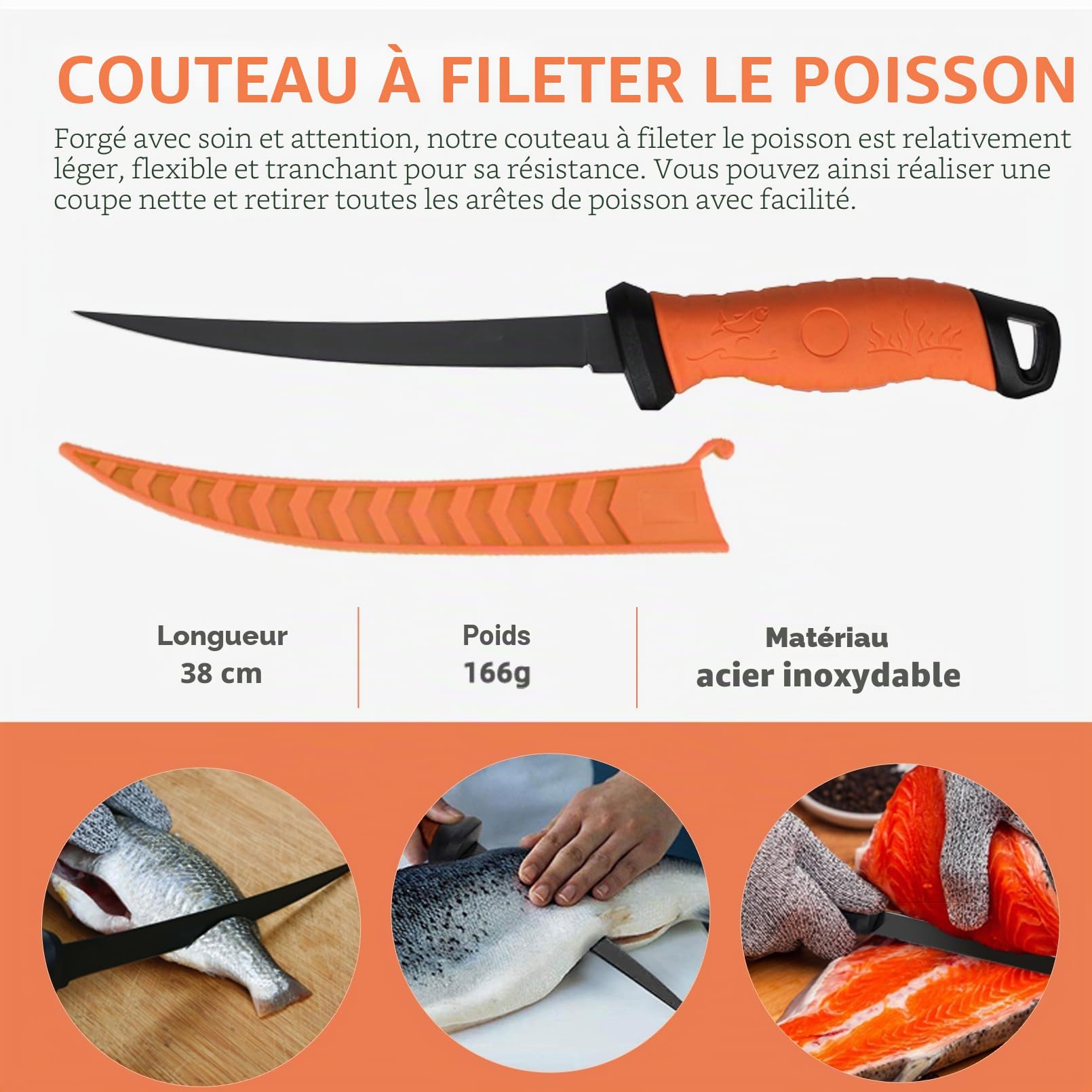 Croch Ensemble d'outils de pêche - Pince de pêche multifonction pour couper, desserrer les crochets, sertir et ouvrir les anneaux - Résistant à la corrosion, poignée antidérapante, tueur de poissons