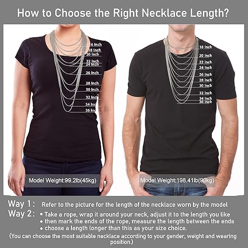 Miniatura 6 de Cadena de Plata para Hombres de SANNYRA, Collar de Acero Inoxidable para Hombres, Collar de Placa para Perro de Plata para Colgante, Cadenas Rolo