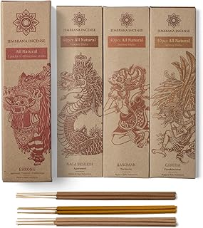 Jembrana Incense Sticks - All Natural 3 Variant 22cm (Total of 120pcs) Agarwood, Turmeric & Frankincense - Incense Stick f...