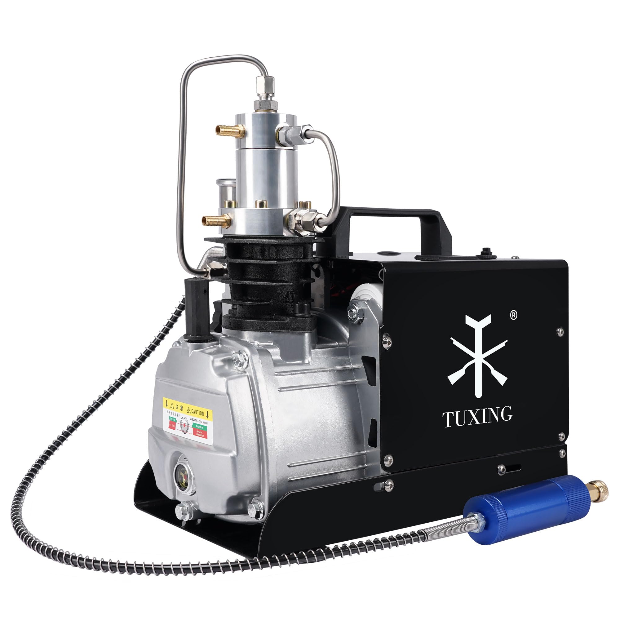 TUXING Compressore d'aria PCP 4500Psi/300Bar, compressore d'aria ad alta pressione per pistola Pcp pneumatici auto, riempimento serbatoio subacqueo