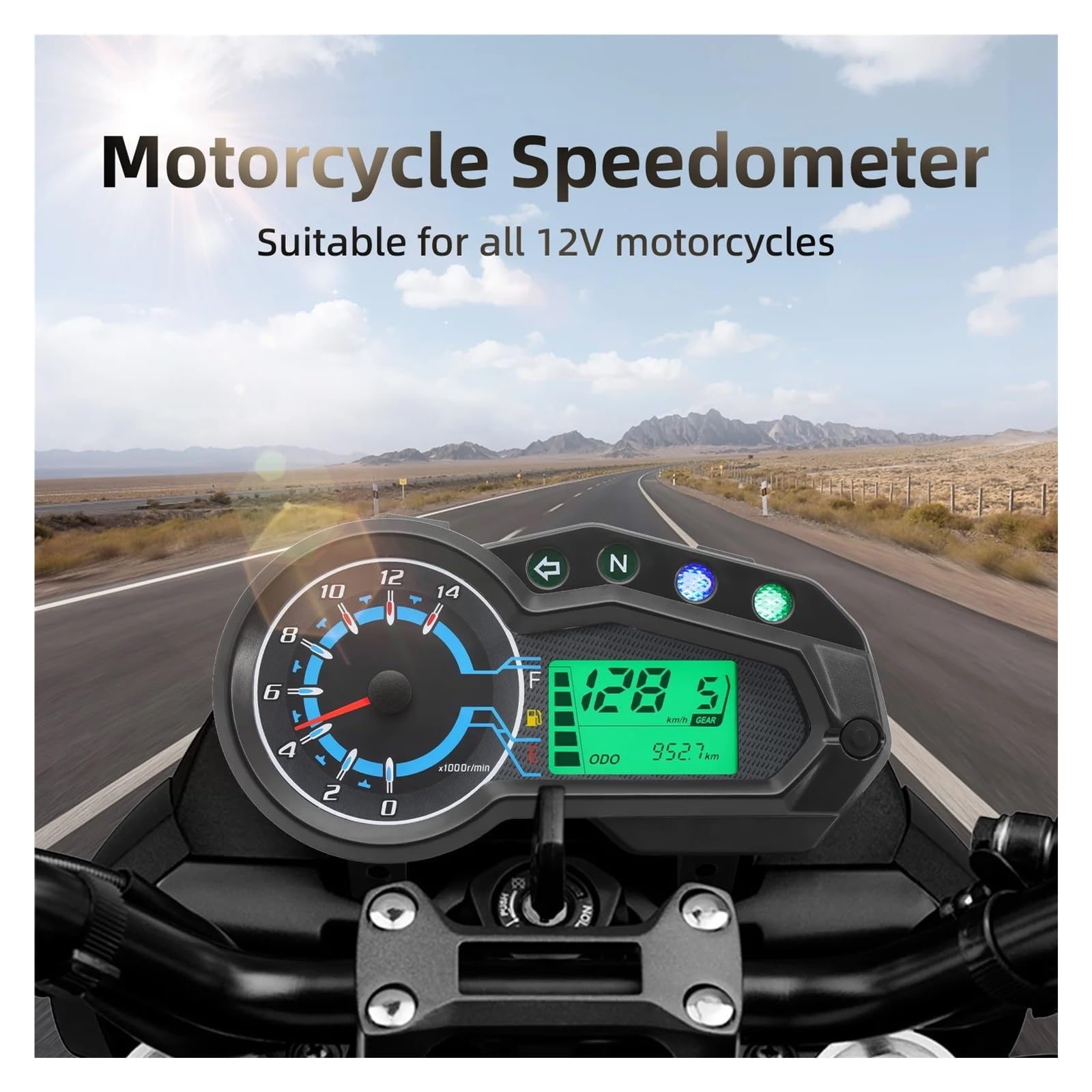 Tachimetro Moto Tachimetro Calibro Contagiri Indicatore Tester Metri Digitali Strumento Per 12V Per La Libertà Per CR1 150