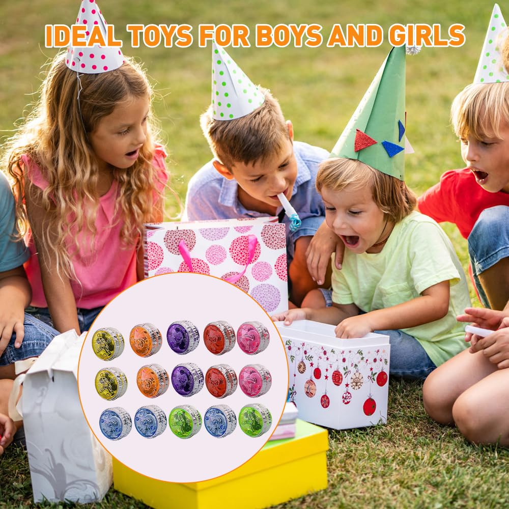15 pezzi luce LED YoYo, Professiona Looping Yoyo per principianti, plastica Yoyo, cuscinetti a sfera reattivi, JoJo bambini, JoJo giocattoli per principianti e bambini, Yoyo per bomboniere