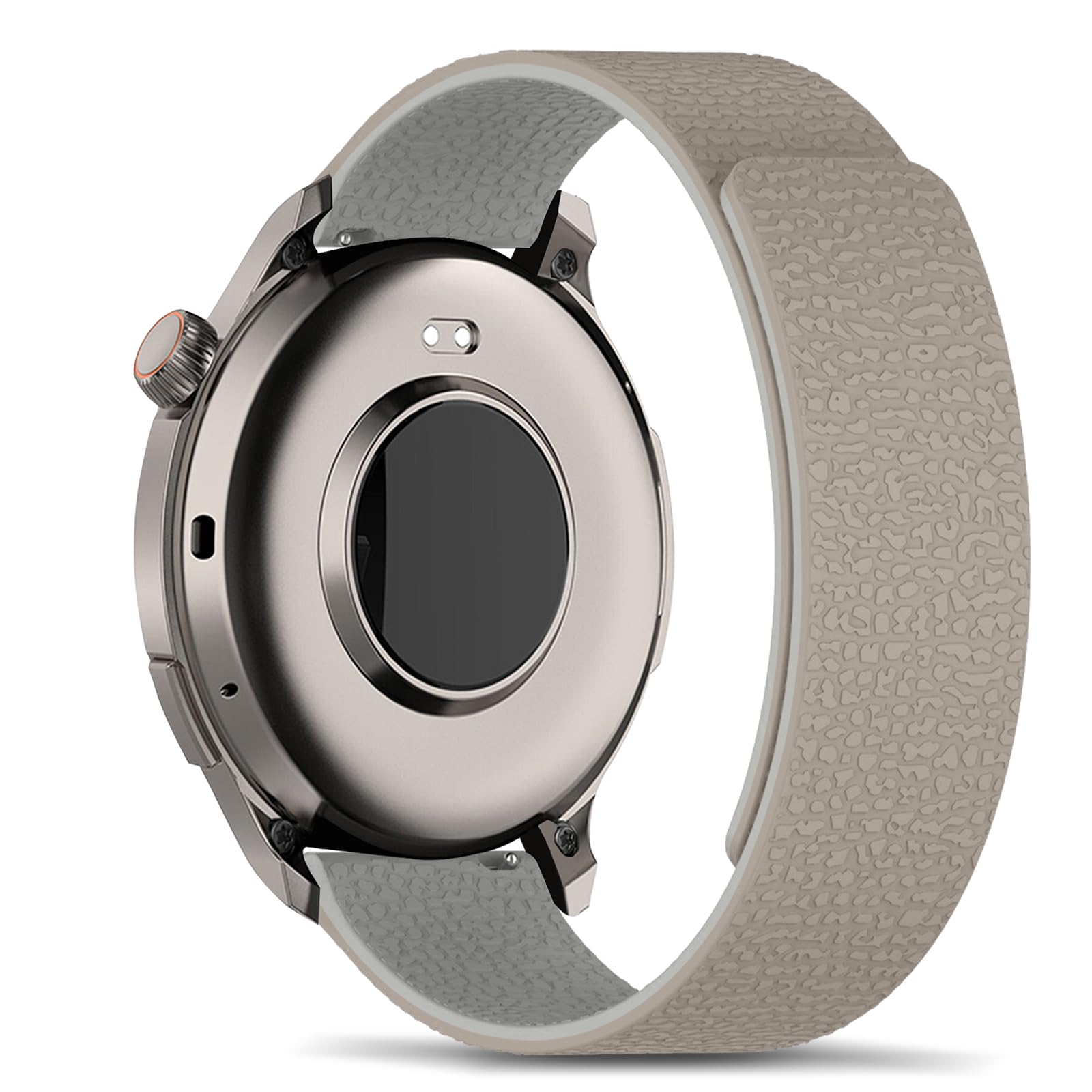 Magnético Correas para Amazfit Bip 6/Bip 5/Pop 3S/Cheetah Pro/Balance 2 Correa Suave Cómodo Sport Silicona 22mm Correa de Reloj para Amazfit GTR 4/GTR 3 Pro/GTR3 - Té con leche Blanco