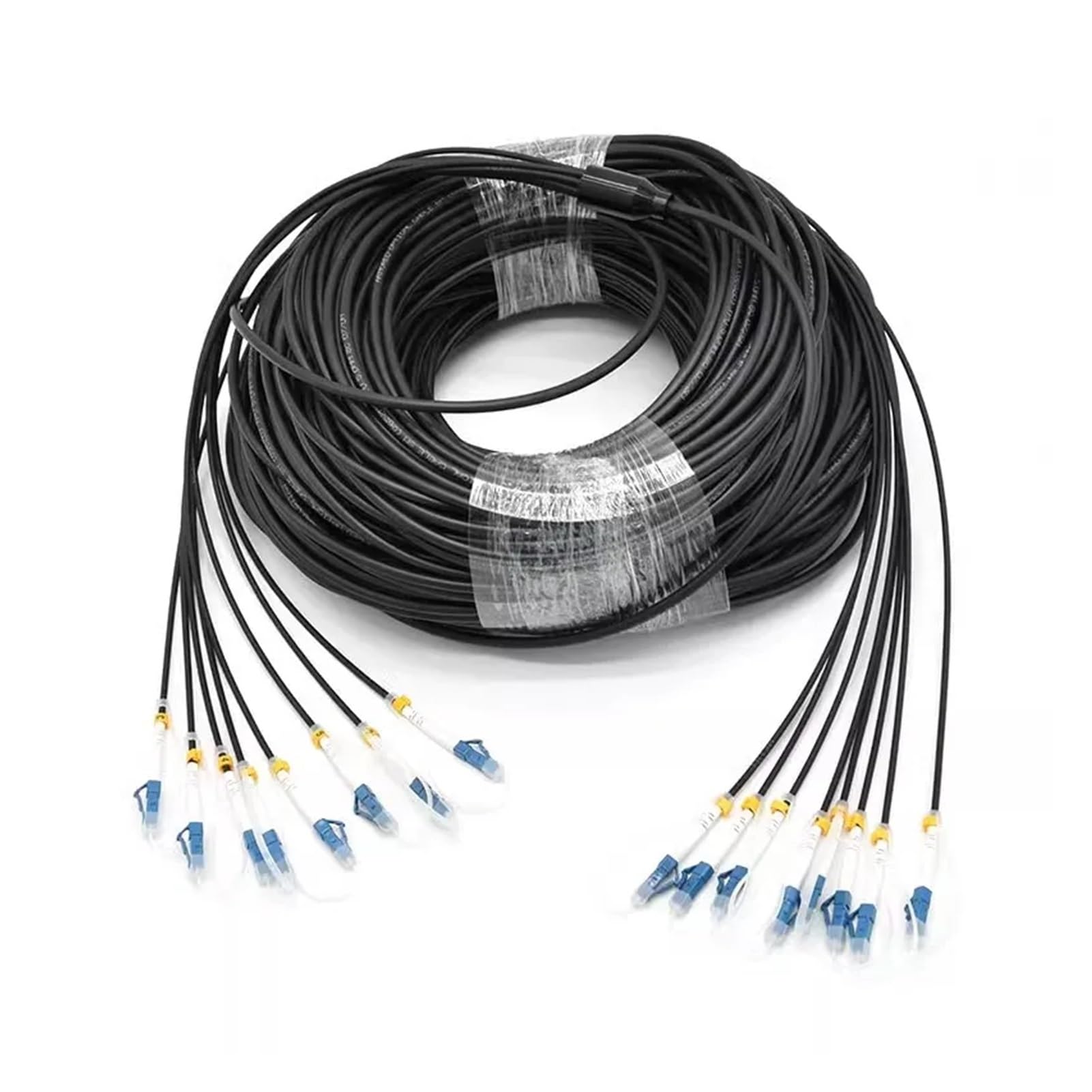 Câble à Fiber Optique blindé TPU, monomode, étanche, Cordon de raccordement, 2/4/6/8 cœurs, LC-LC, avec Bobine PCD235 et Couvercle de Protection, 100m(4-Core 4LC-4LC)