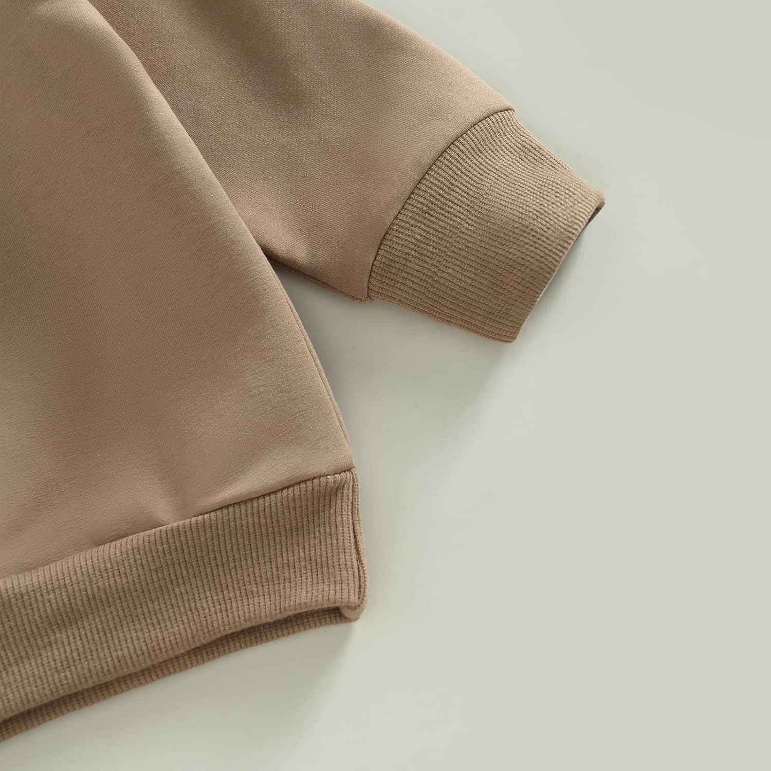 Toddler Baby Boy Clothes Solid Color Long Sleeve Crewneck Sweatshirt Top Casual Pants Set 2Pcs Fall Winter Outfits - Image 4