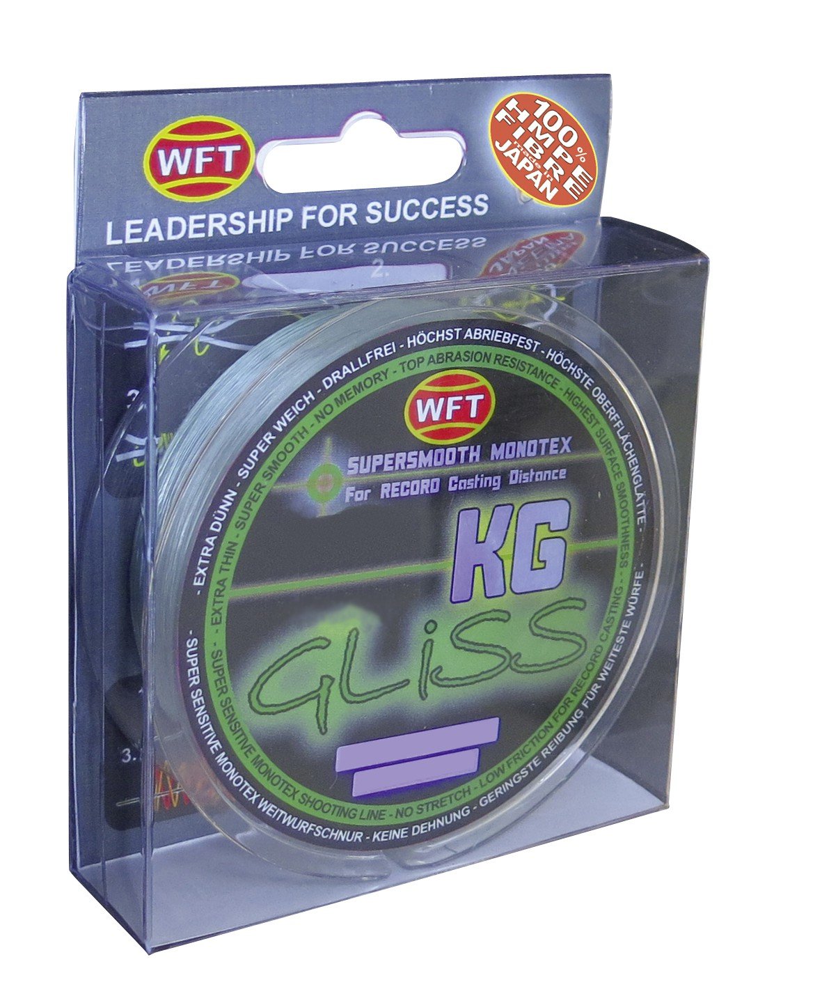 WFT Gliss KG Monotex Line 300m, geflochtene Schnur, Meeresschnur, Angelschnur, Geflechtschnur