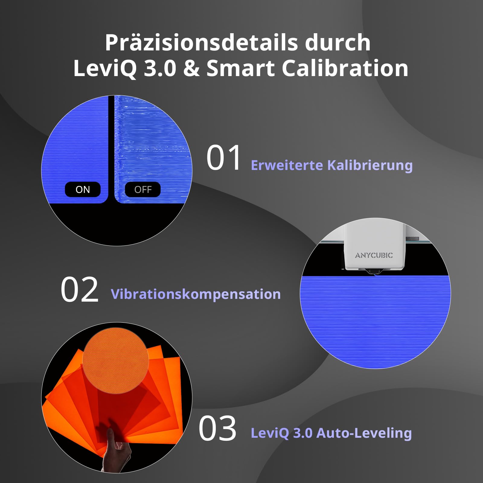Anycubic Kobra X 3D Drucker, 600 mm/s Schnelles Drucken, Adaptive Extrusionskraft Druck von weichem und hartem Filament, Intelligentes Drucken per Fernzugriff, 4 Farbdruck für Anfänger