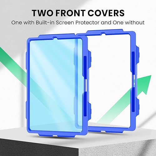 Miniatura 44 de SEYMAC Funda para iPad de 9ª/8ª/7ª generación de 10.2" 2021-2019, funda protectora resistente a prueba de golpes con protector de pantalla, soporte