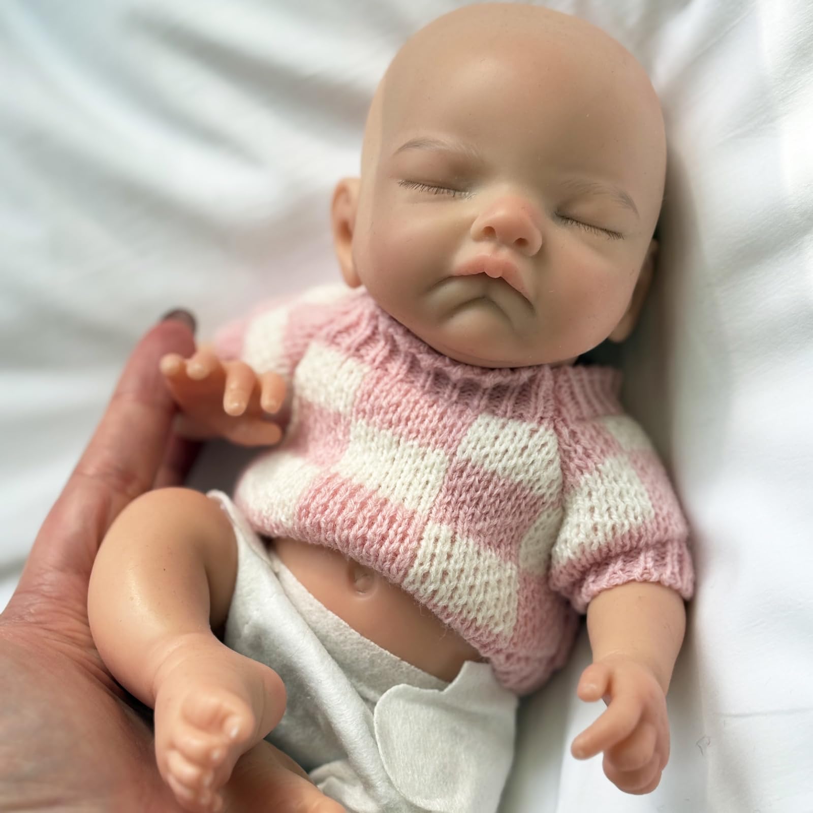 OtardDolls 10 Inch Silicone Baby Doll Reborn Realistic Newborn Girl Doll with Soft Body Washable